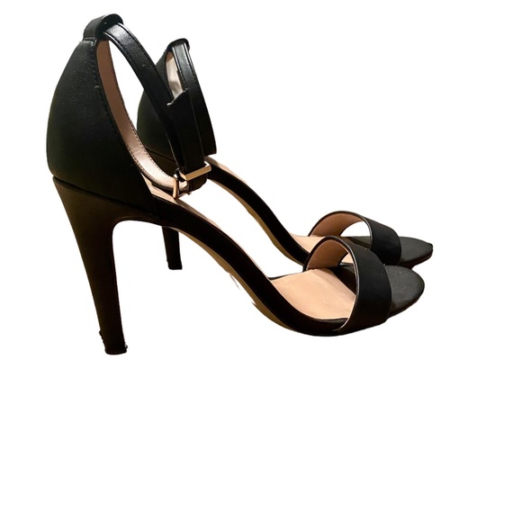 CALL IT SPRING VEGAN LEATHER HEELS ANKLE STRAP BLACK SIZE 8 STILETTO HEELS - Picture 12 of 16